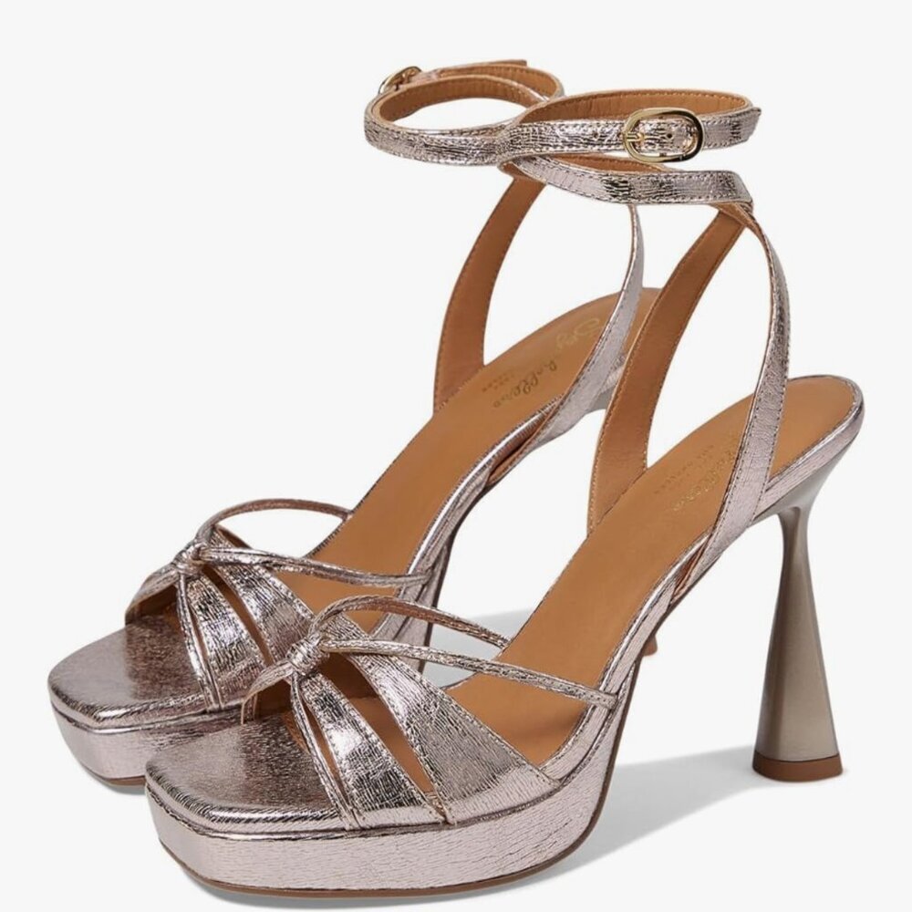 Seychelles Sweet Nothings Morganite Metallic Strappy Heels Women's 11 Shoes